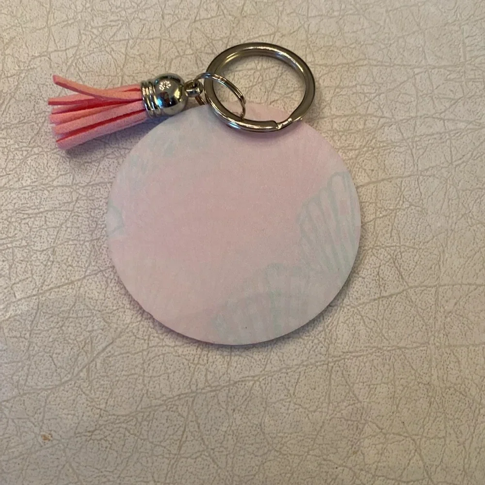 Pink & Blue Sea Shell‎ keychain / bag charm